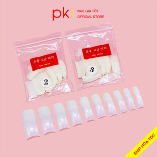 Móng tip, móng nối vuông HSM phong cách Hàn Quốc đủ size từ 0-9 gói 500 móng