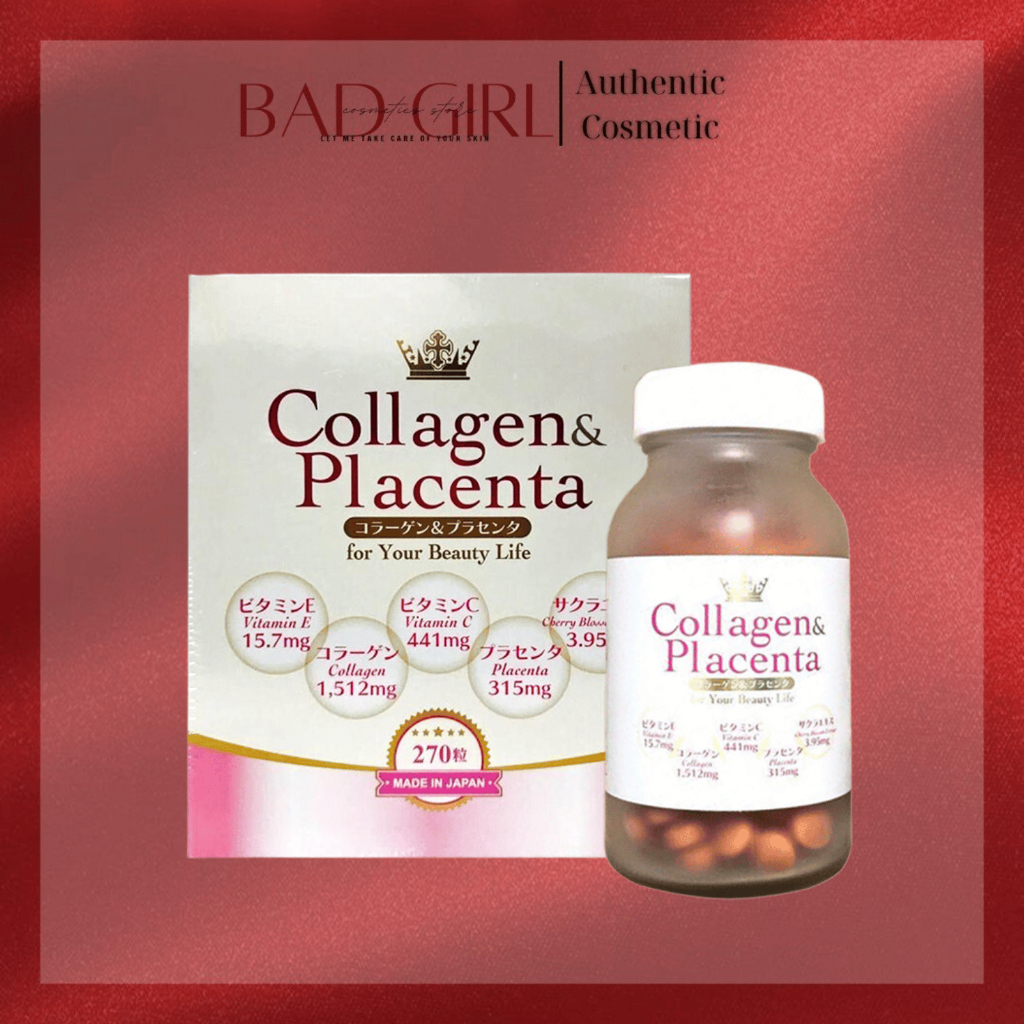 Viên Uống Dưỡng Trắng Da Nhật Bản Collagen Placenta 5 In 1 Ex Placenta 270 Viên