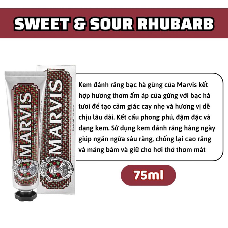 Kem Đánh Răng Marvis cao cấp - Marvis FULL các mùi hương 75 - 85ml