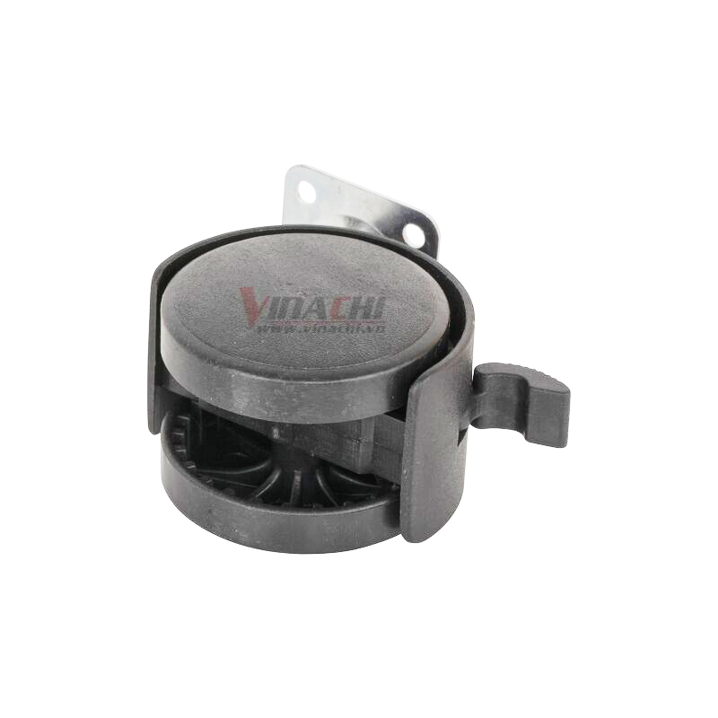 Bánh Xe Lăn, Bánh Xe Nhựa Đế Bắt Vít Có Khoá Hãm