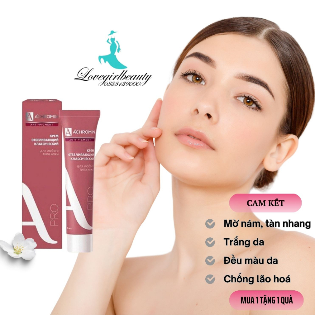 Mờ nám tàn nhang Achromin mờ nám tàn nhang chống lão hoá phục hồi da giảm nếp nhăn dưỡng trắng da