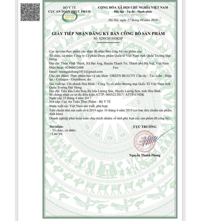 Cần Tây GREEN BEAUTY Hỗ Trợ Giảm Cân, Đẹp Da Mẫu mới 2023