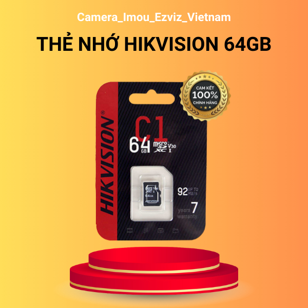 Thẻ nhớ camera Hikvision chính hãng 64GB