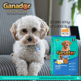 [pettohouse gò vấp] thức ăn cho chó con Ganador Puppy with egg and milk 3kg hạt khô tiêu chuẩn pháp vị trứng và sữa