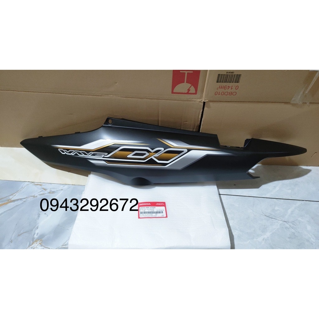 Bộ ốp Sườn Trái Wave A110 (2023) Đen Nhám (Đen Sần) *NHA76* Honda (64650K89V70ZA)