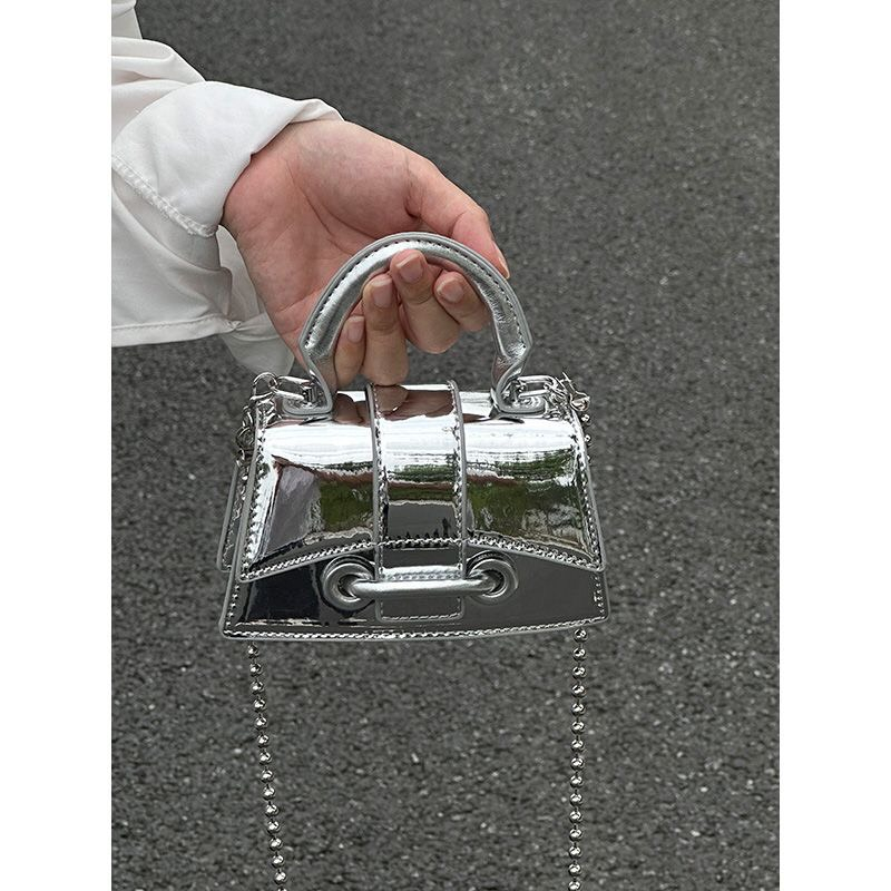 Túi xách nữ mini màu bạc phong cách thời trang mã T01