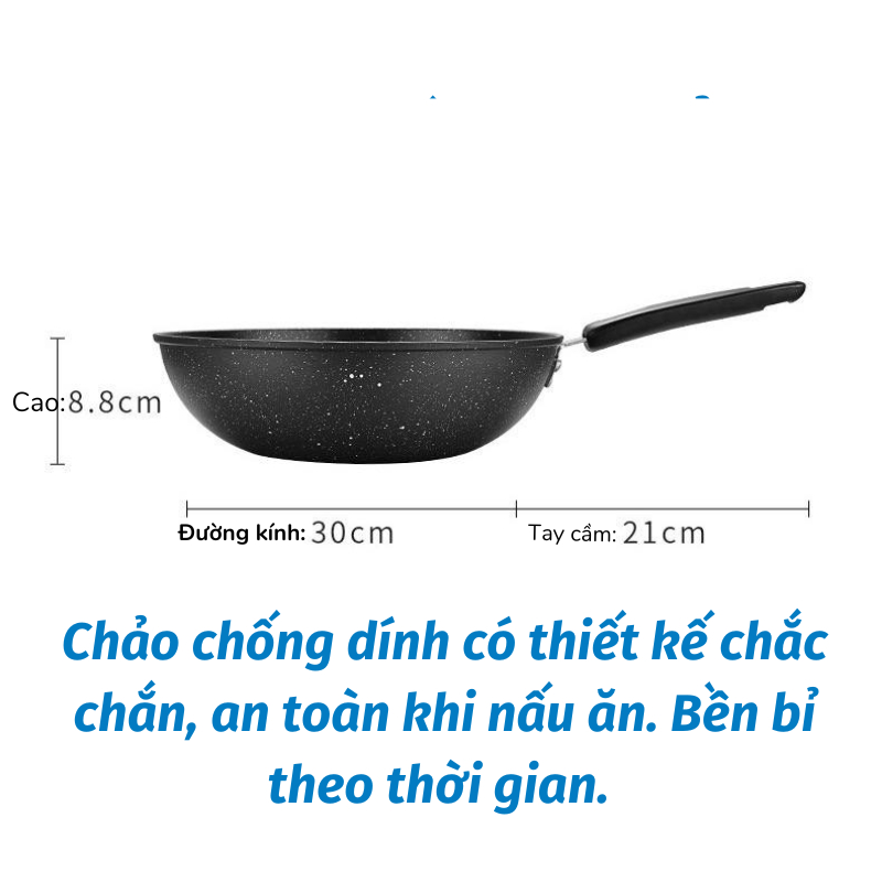 Chảo Chống Dính Domino Lòng Sâu Phù Hợp Xào Nấu Tương Thích Mọi Loại Bếp