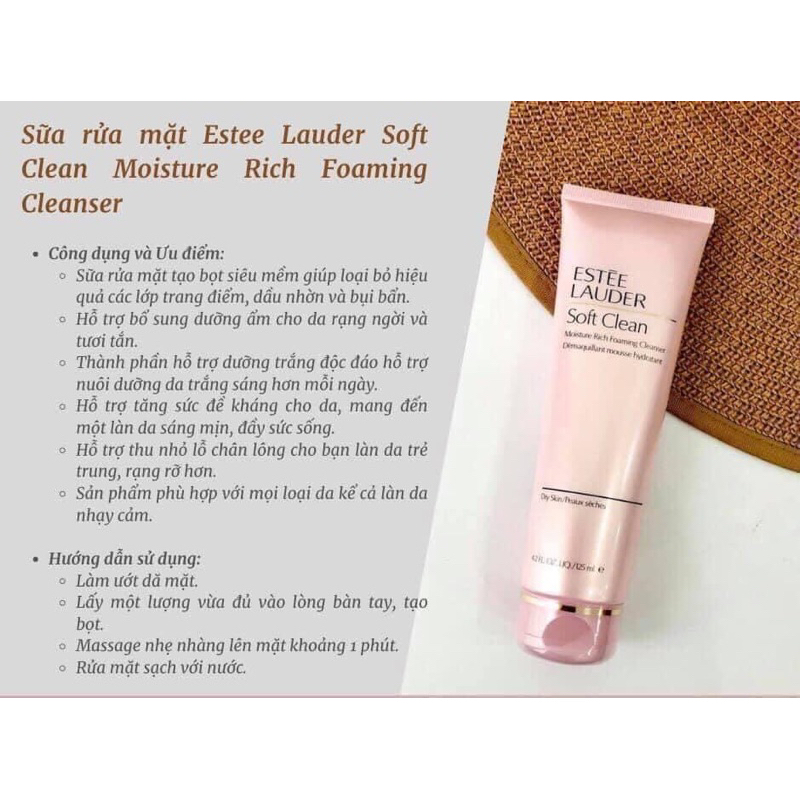 SỮA RỬA MẶT DA KHÔ ESTEE LAUDER SOFT CLEAN 30ML