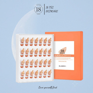 Tinh Chất Tế Bào Gốc Từ DNA Cá Hồi Suiskin Salmon DN Ampoule 28 days - Full Hộp (28 Ống)