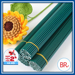 Sỉ 100 dây kẽm làm hoa voan khổng lồ handmade dài 40cm làm đồ trang trí thủ công,Cành kẽm làm hoa kẽm nhung 02048