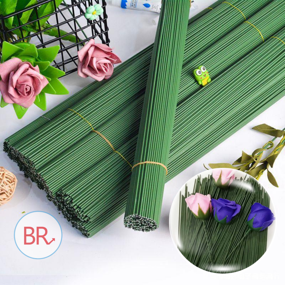 100 dây kẽm làm hoa handmade dài 40cm làm đồ trang trí thủ công, Cành kẽm cắm hoa giả bọc nhựa, hoa sáp,hoa giấy
