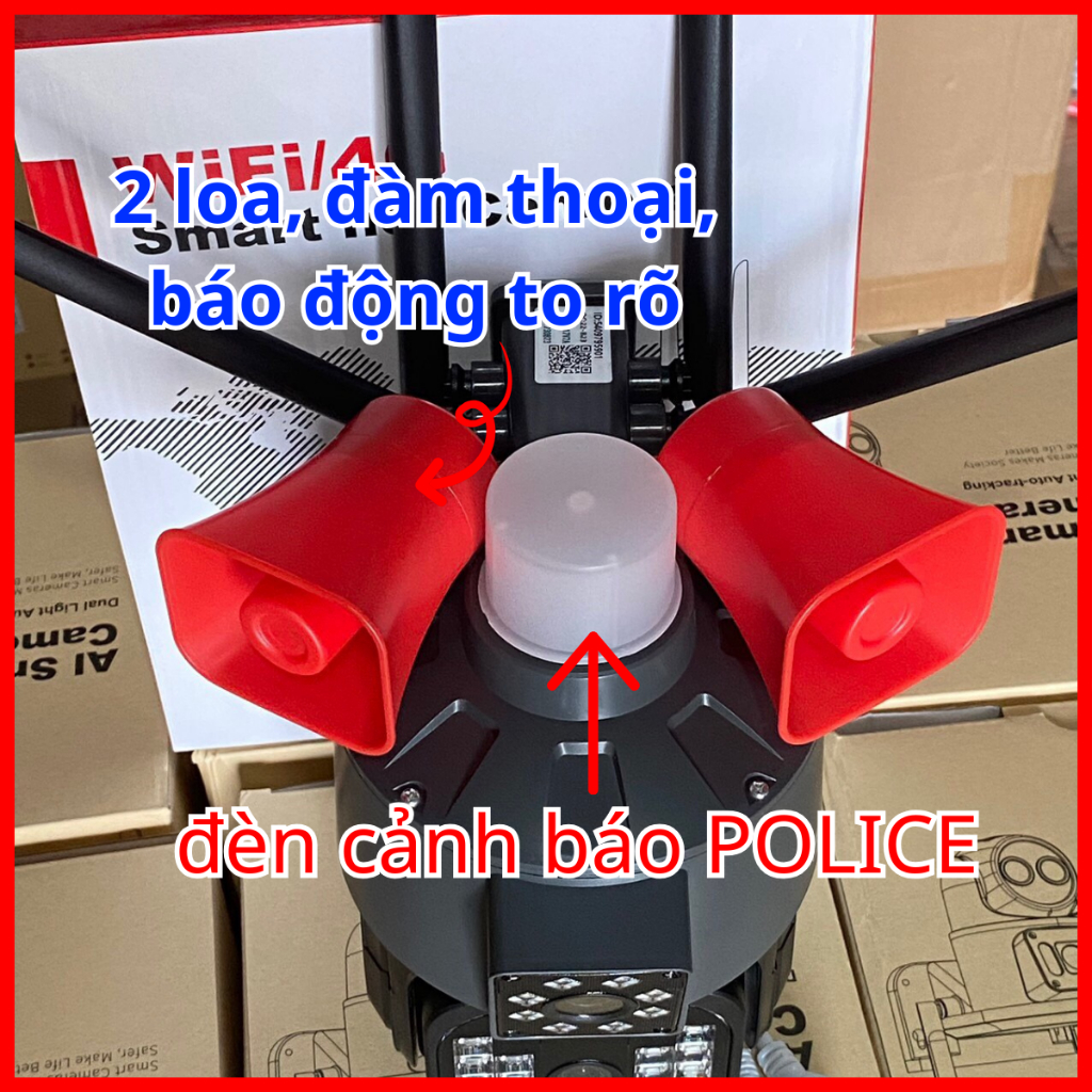 Camera yoosee ngoài trời 2 mắt 2 loa 4k, siêu chống nước, phiên bản loa nâng cấp