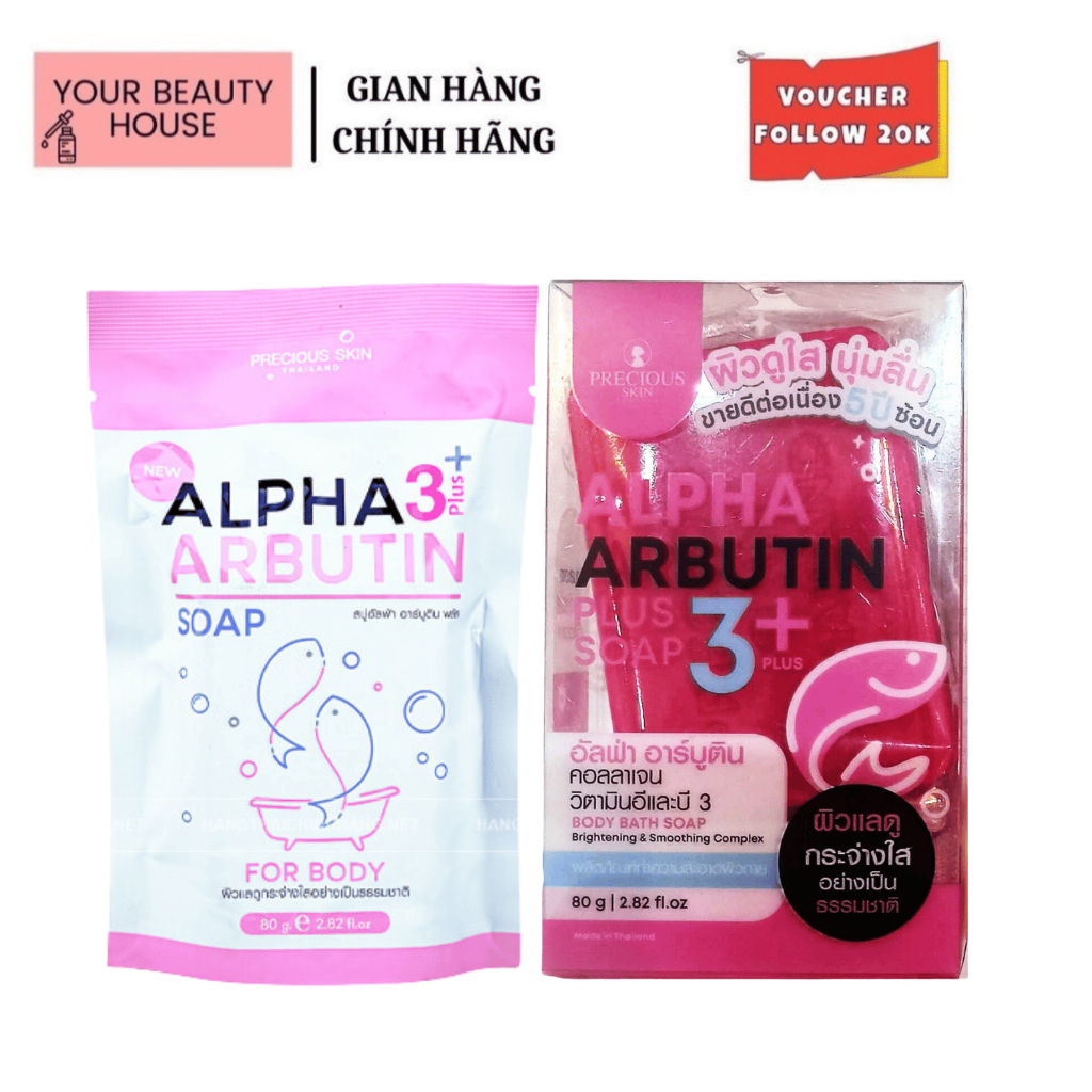 [Alpha Arbutin] Xà Phòng Tắm Trắng Da Body Alpha Arbutin 3+ Plus