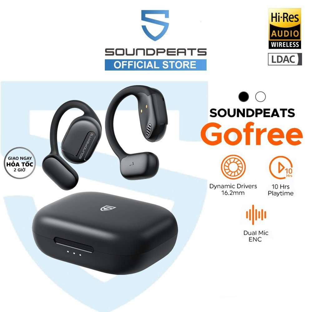 Tai Nghe True Wireless SoundPEATS GoFree Hires Audio LDAC Bluetooth 5.3 (Open Ear)