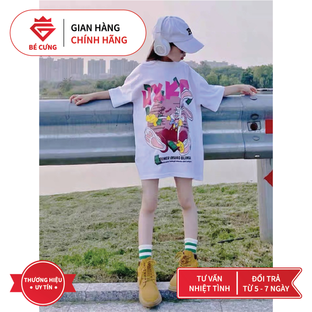 Váy Suông Cotton Trắng In Hình Cá Tính Dành Cho Bé Gái