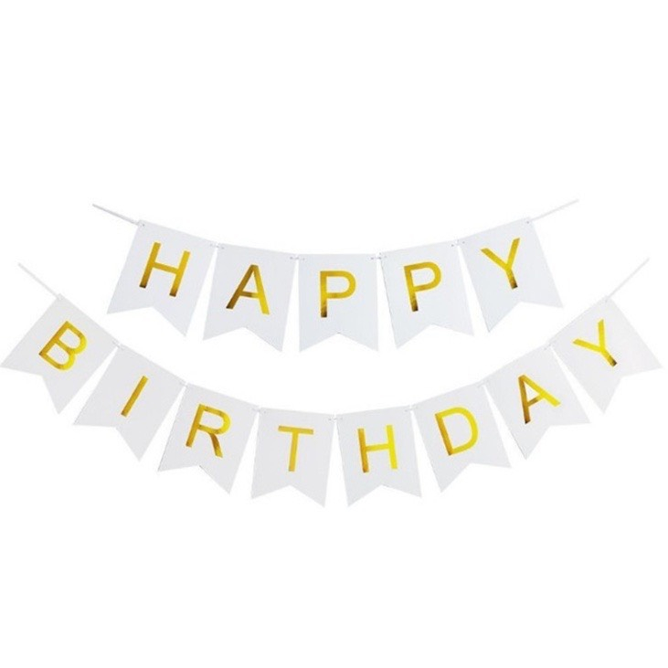 - Dây chữ Happy Birthday - Trang trí bánh sinh nhật bánh kem