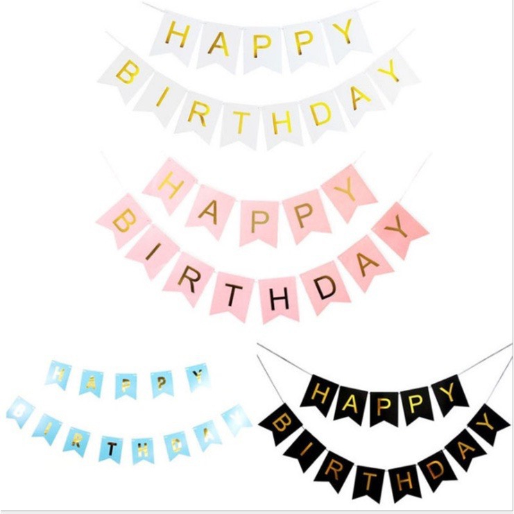 - Dây chữ Happy Birthday - Trang trí bánh sinh nhật bánh kem