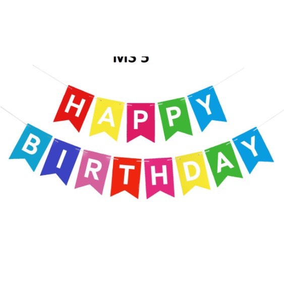 - Dây chữ Happy Birthday - Trang trí bánh sinh nhật bánh kem