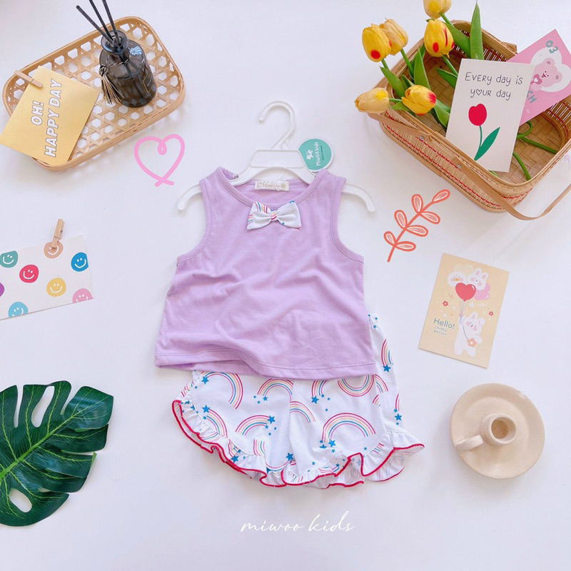 8-17KG - ĐỒ BỘ MẶC NHÀ MÁT MẺ CHO BÉ GÁI