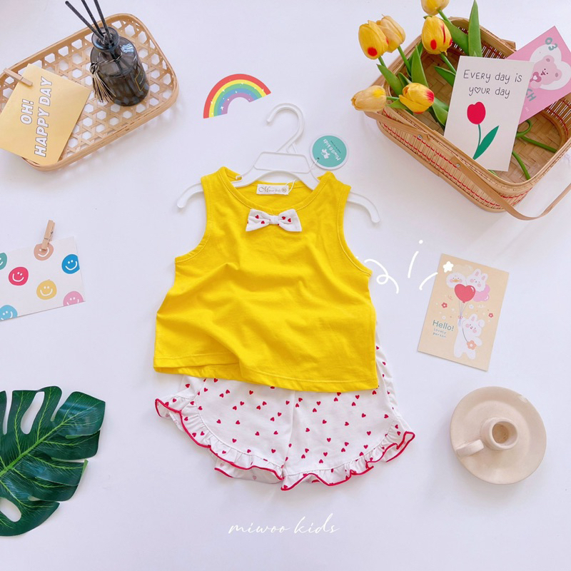 8-17KG - ĐỒ BỘ MẶC NHÀ MÁT MẺ CHO BÉ GÁI