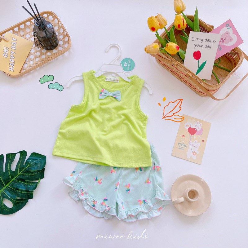 8-17KG - ĐỒ BỘ MẶC NHÀ MÁT MẺ CHO BÉ GÁI
