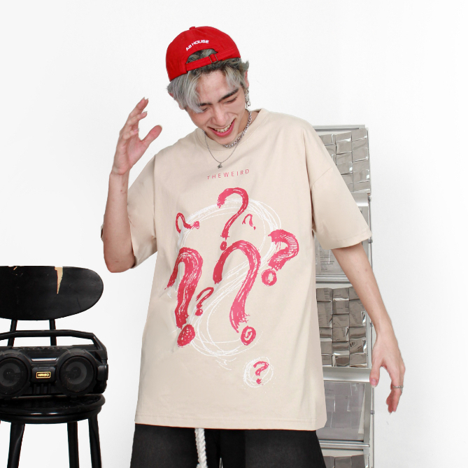 LOCAL BRAND Áo thun The Weird Phong Cách Unisex Form Rộng ATK773