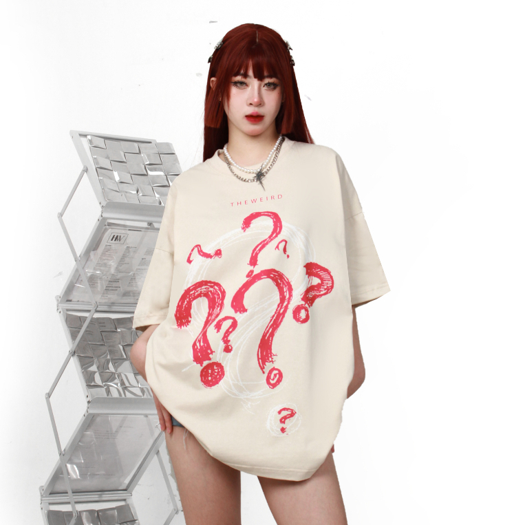 LOCAL BRAND Áo thun The Weird Phong Cách Unisex Form Rộng ATK773