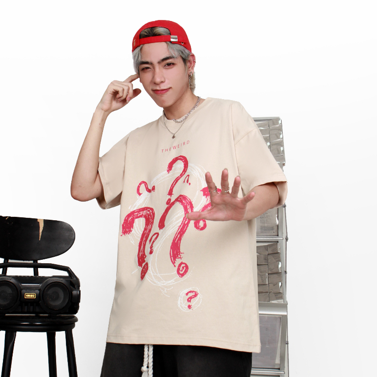LOCAL BRAND Áo thun The Weird Phong Cách Unisex Form Rộng ATK773