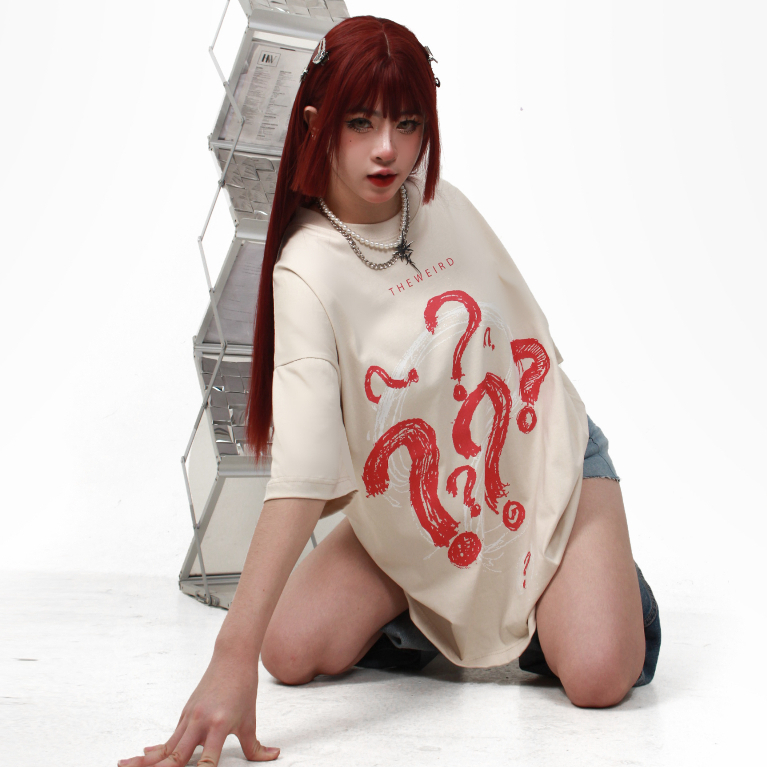 LOCAL BRAND Áo thun The Weird Phong Cách Unisex Form Rộng ATK773