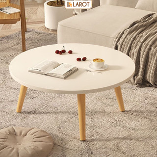 Bàn trà ngồi bệt màu trắng LP74 , bàn cafe chân gỗ
