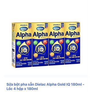 Thùng sữa bột pha sẵn Dielac Alpha Gold 180ml (48 hộp)