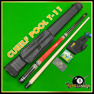  Cơ Bida CUEELF Pool Lỗ T11 Gậy Bi A Giá Rẻ Ren Radial Co Lo Đánh Bi Da Cho Người Mới Tặng Bao Da Bao Tay Lơ Đầu Tẩy 