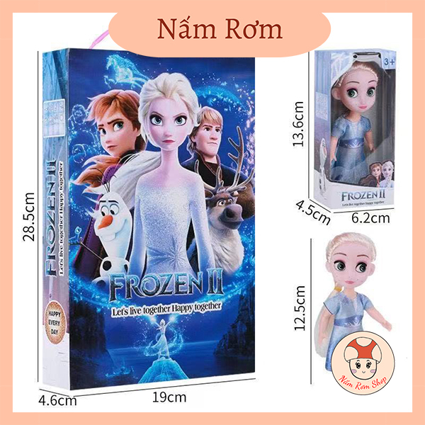 Đồ chơi trẻ em Bộ 6 Búp Bê Công Chúa Elsa Và Anna Trong Phim Frozen 2 của DISNEY xinh xắn đáng yêu cho các bé