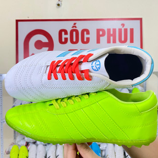 Giày CT3 3 Sọc Chính Chủ Cường Trắng [Tặng Tất+Dây Phối],Giày đá bóng,Giày đá banh Da nhăn da TPU mềm êm,Đế bám dính sân
