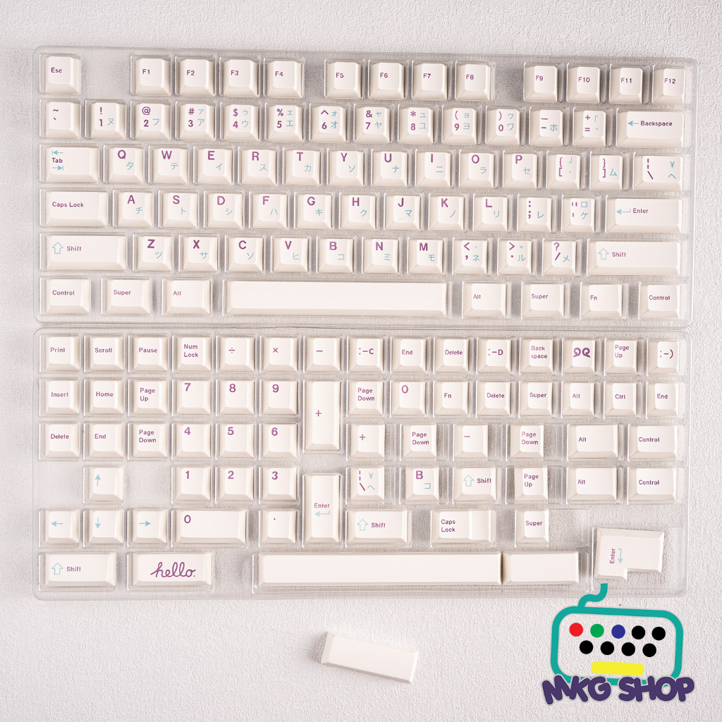 Keycap PBoW nhựa PBT dyesub rẻ đẹp, 140 nút cherry profile