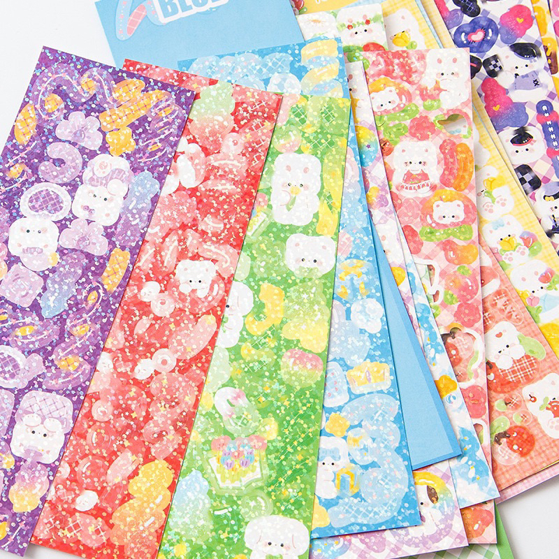 Combo 20, 50, 100, 200 tấm sticker trang trí lấp lánh dễ thương siêu rẻ