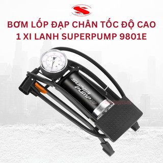Bơm đạp chân Super Pump, Bơm hơi xe máy, ô tô - 9801E