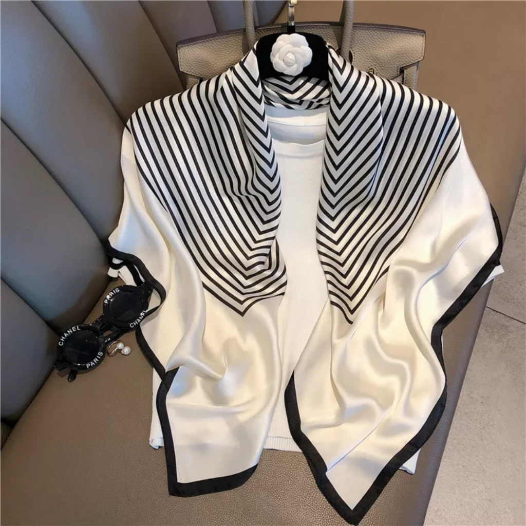 Khăn lụa thời trang cao cấp - khăn choàng áo cỡ 90x90cm