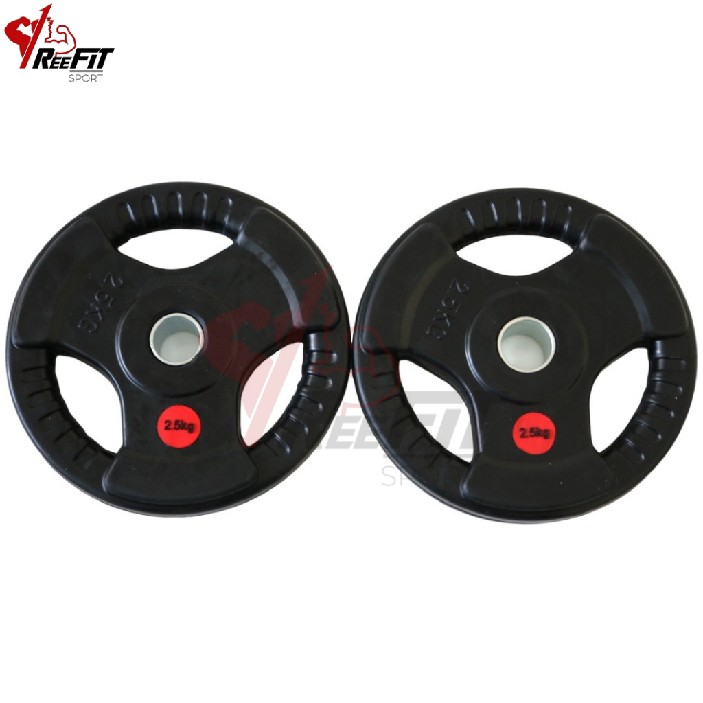 Bộ 2 tạ miếng tạ bánh tạ đĩa ba lỗ cao su phi 27 Reefit 2.5kg