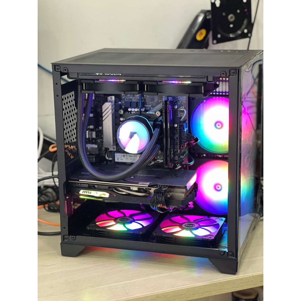 Full Bộ PC màu đen Gaming Black Shadow chiến mọi Game Online, Chạy Nox, Render Video