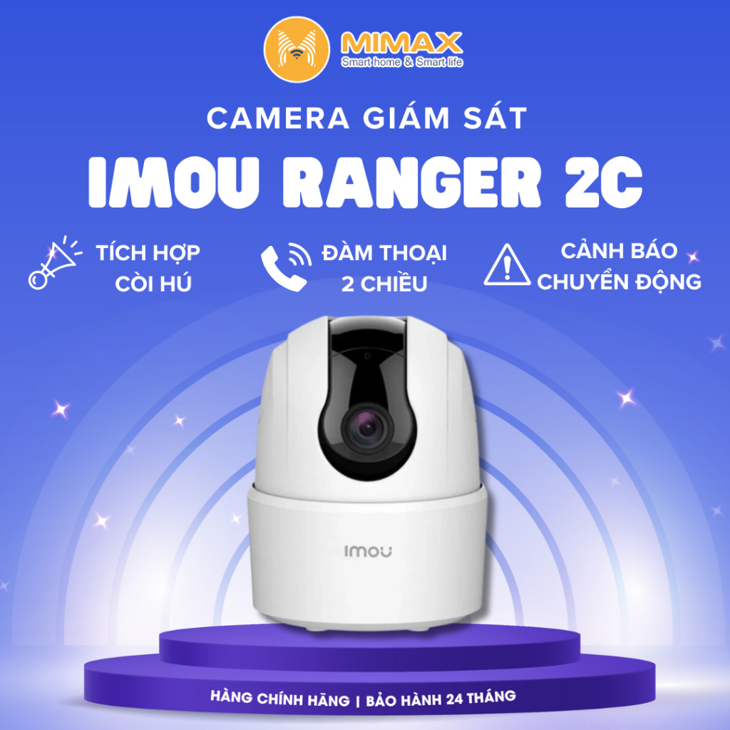 [Hoả Tốc-HCM] Camera Wifi IMOU Ranger 2C TA22CP 2/4MP Không Cổng LAN | Hàng Chính Hãng | Bảo Hành 24 Tháng | Mimax Store
