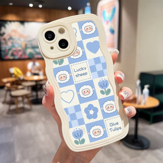 Ốp lưng iphone Ốp Điện Thoại Gợn Sóng cừu hoa Dành Cho iphone13promax/12/Xs/11/7/8/Plus/Mini/ProMax sm1004