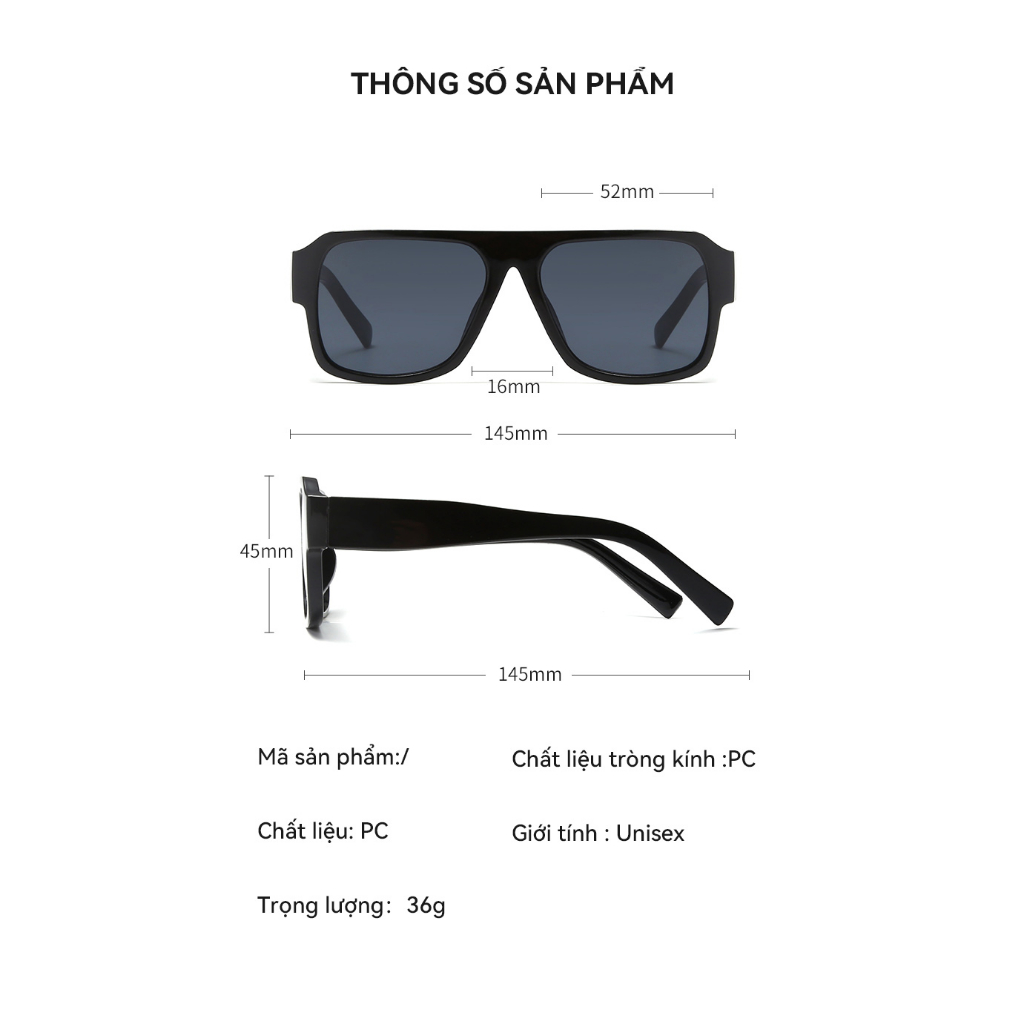 Mắt kính thời trang cao cấp ROYCE hot trend chống nắng, chống tia UV400, 2249