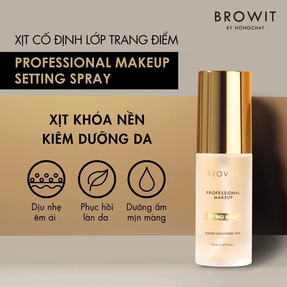 Xịt Khoáng Khóa Nền và Dưỡng Da Nongchat Professional Makeup Setting Spray 50ml