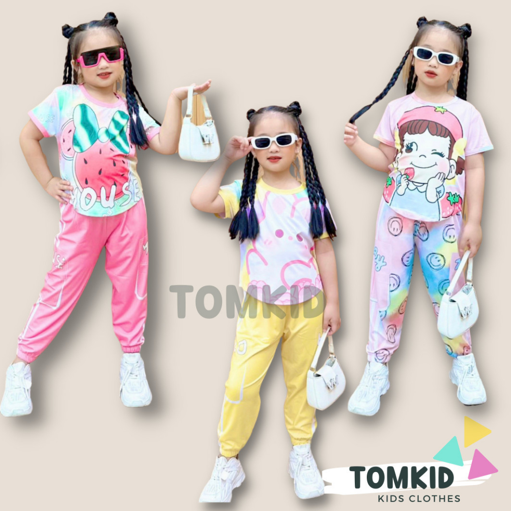 Đồ bộ cho bé gái đồ dài cho bé gái BO CHUN thun lạnh chính phẩm loại 1 co giãn 9-42kg Tomkids
