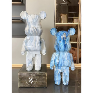 Gấu BearBrick Bụng phệ vân loang sơn nhúng-50CM-Mô hình gấu BearBrick decor-trang trí nhà cửa,sang chảnh