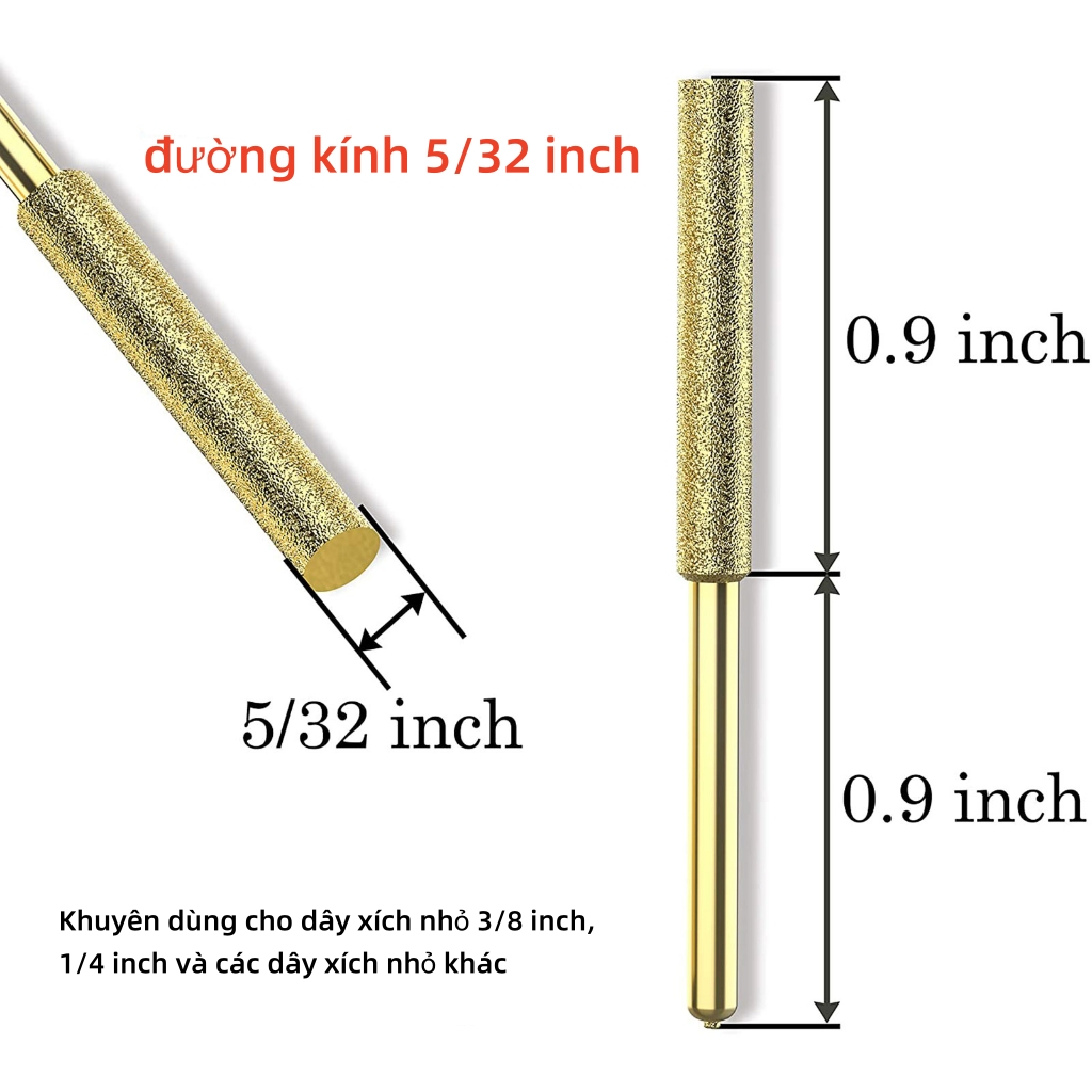🔥hàng sẵn có🔥 8 gói Cưa xích Bits Máy mài kim cương mạ titan Dũa cưa xích điện có độ cứng cao