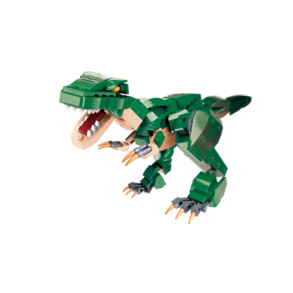 Đồ Chơi Lắp Ghép, Xếp Hình Lego Khủng Long Biến Hình 3 Trong 1 Màu Xanh Qman W42106