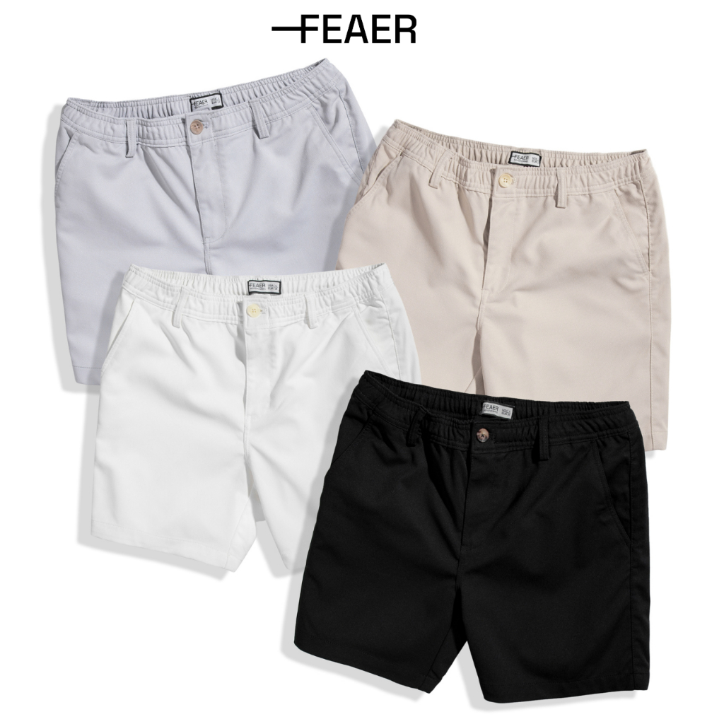 [Mã FATREND2810 giảm đến 30k tối đa 99k] Quần Kaki Short Basic Sleek Lưng Chun, Co Giãn Thoải Mái, Trẻ Trung - FEAER