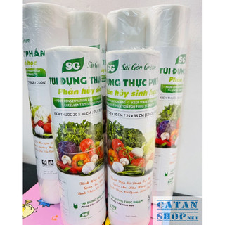 Túi đựng thực phẩm phân hủy sinh học an toàn size 20 x 30cm, 25 x 35cm ( cuộn 250g ) GD752-CuonST